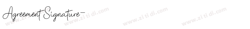 Agreement Signature字体转换
